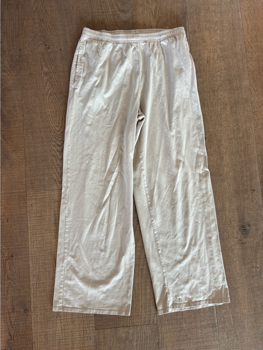 skims cream ivory casual wide leg pants